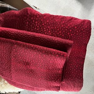 Frette King bed coverlet & 2 matching European square pillowcases